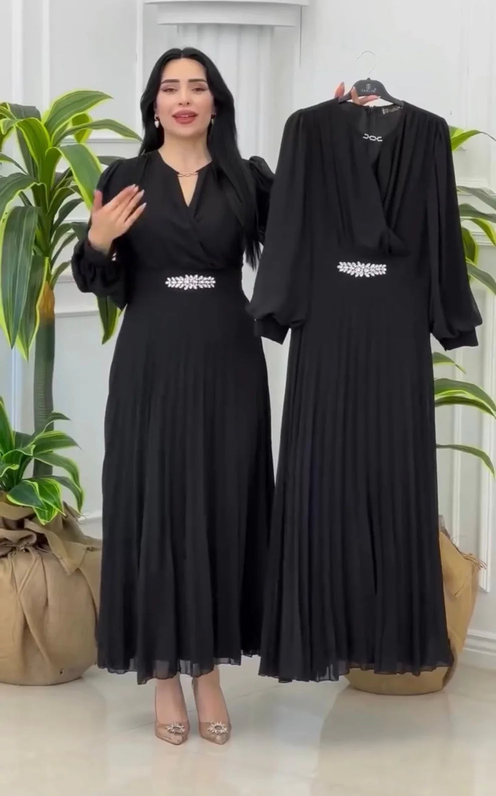 ELEGÁNS PLISZíROZOTT RUHA - TSH520