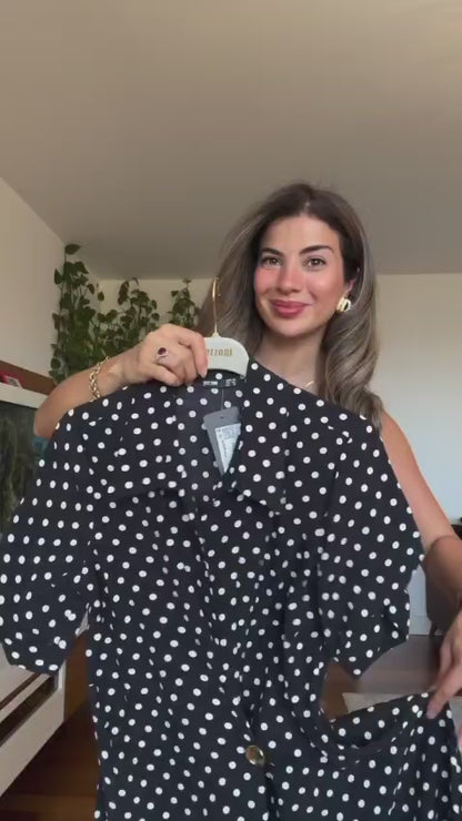 ELEGÁNS PÖTTYÖS RUHA TSH555